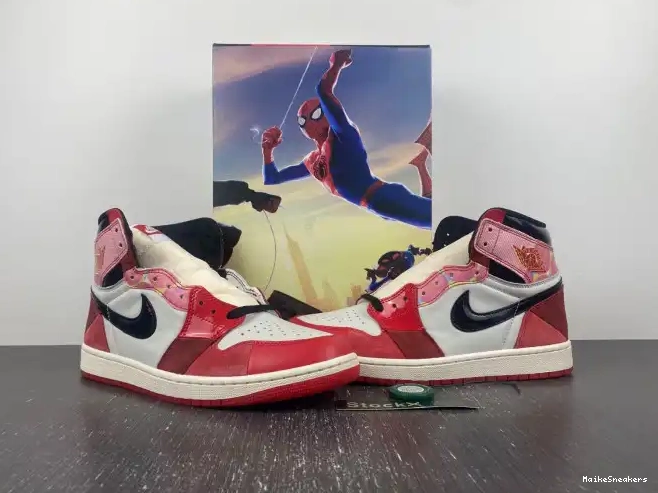 MaikeSneakers Across OG Spider-Man High the DV1748-601 Jordan 1 Spider-Verse 0406